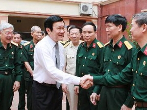 Chủ tịch nước Trương Tấn Sang thăm và làm việc với Hội Cựu Chiến binh Việt Nam