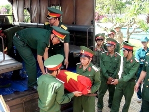 An táng hài cốt liệt sỹ hy sinh ở Lào và Campuchia